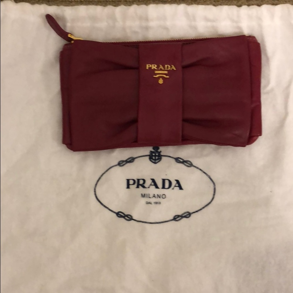Prada clutch.